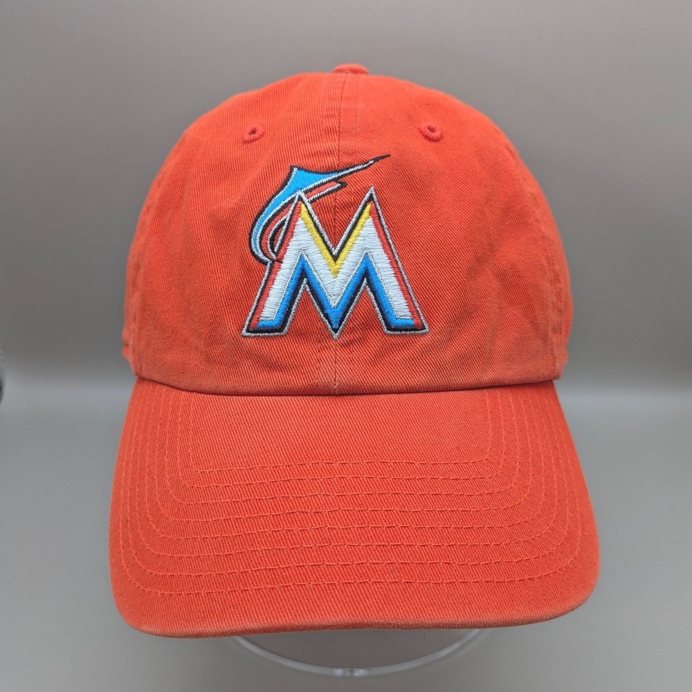 Miami Marlins 47 Brand Franchise Relaxed Fit MLB Hat Orange Small Baseball Cap
